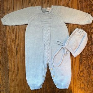 Pukatuka Onesie & Matching Bonnet in Light Blue